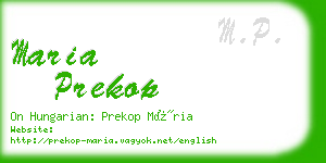 maria prekop business card